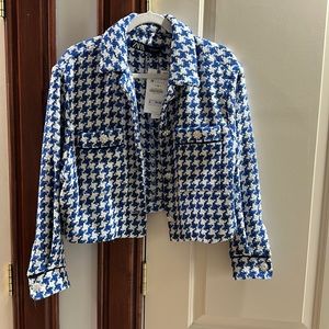 NWT Zara cropped tweed blazer